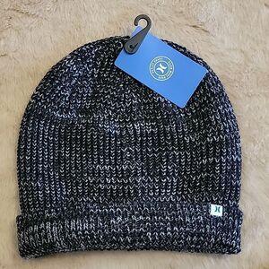 HURLEY CHARCOAL GRAY/BLACK REDONDO CUFF  BEANIE - NEW!